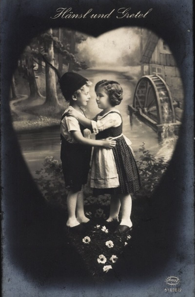 Hänsel und Gretel-Postkarte von 1918