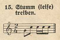 Stumm (leise) treiben (Jagdsignal)