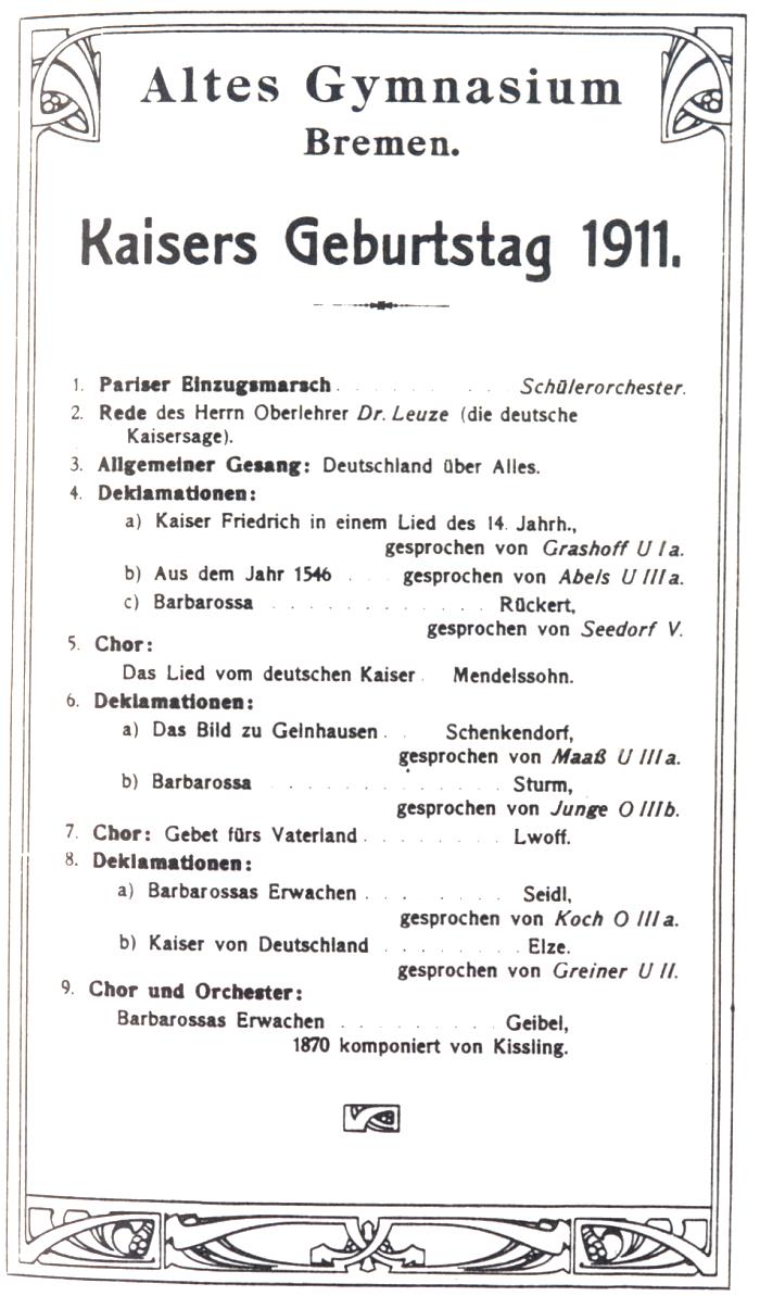 Kaisers Geburtstag 1911
