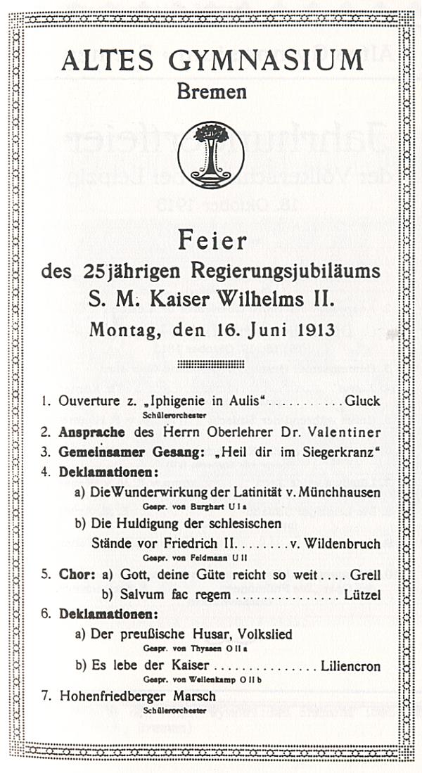 Regierungsjubiläum des Kaisers 1913