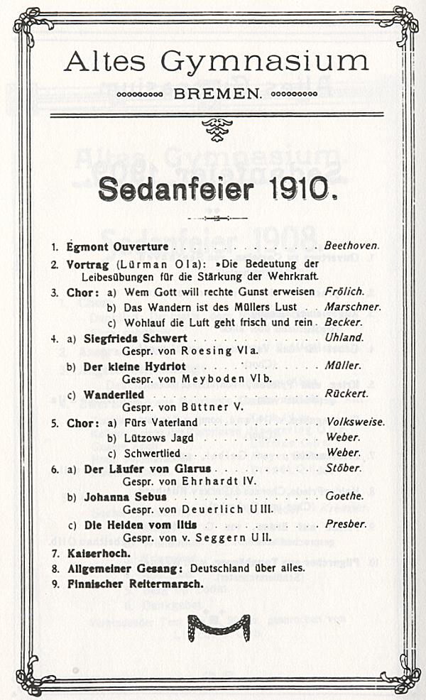 Sedanfeier 1910