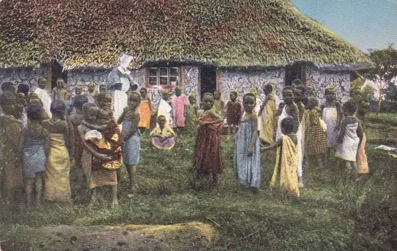 Häschen in der Grube Ost-Afrika 1910 - Leipziger Kindermissionsfest Dschagga Kinder