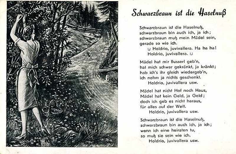 Schwarzbraun ist die Haselnuß