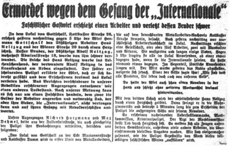 1931-01-27 Wegen Internationale Ermordet