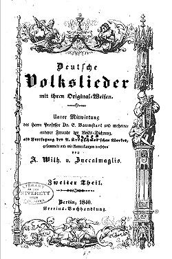Deutsche Volkslieder mit ihren Original-Singweisen