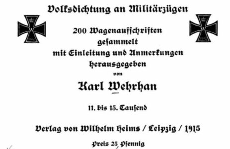 Volksdichtung an Militärzügen