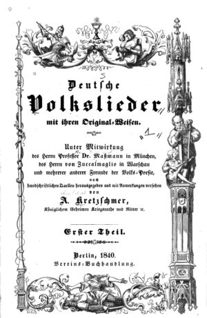 Deutsche Volkslieder mit ihren Original-Weisen 1840-1842