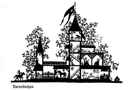 Dornröschen (Scherenschnitt)