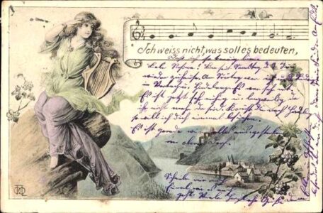 Liedpostkarte Lorelei 1905