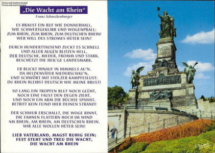 Wacht Am Rhein und das Niederwalddenkmal (AK)