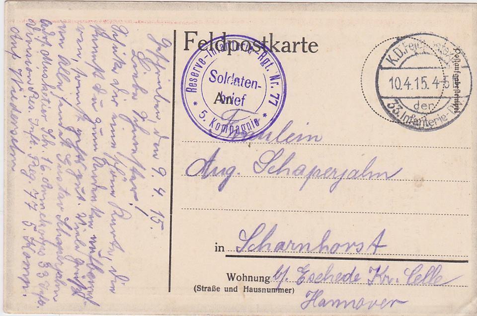 Postkarte Argonnerwald